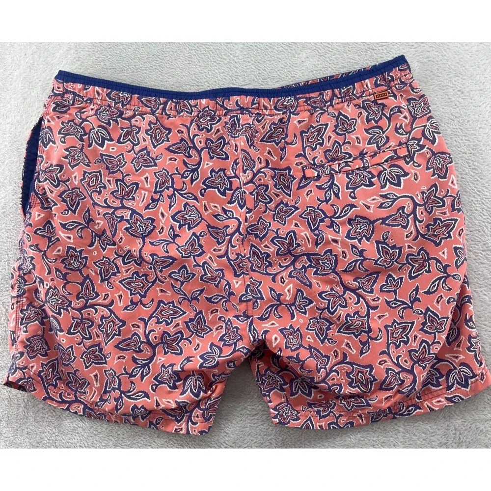 VTG Scotch & Soda Swim Trunks Mens XXL Pink Blue Floral Shorts Beach